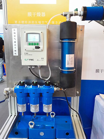 內含中空纖維的高分子膜的SR CMD滲膜式干燥管配合過濾器組使用